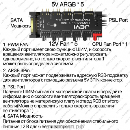 Разветвитель JEYI ARGB-5 недорого. домкомп.рф